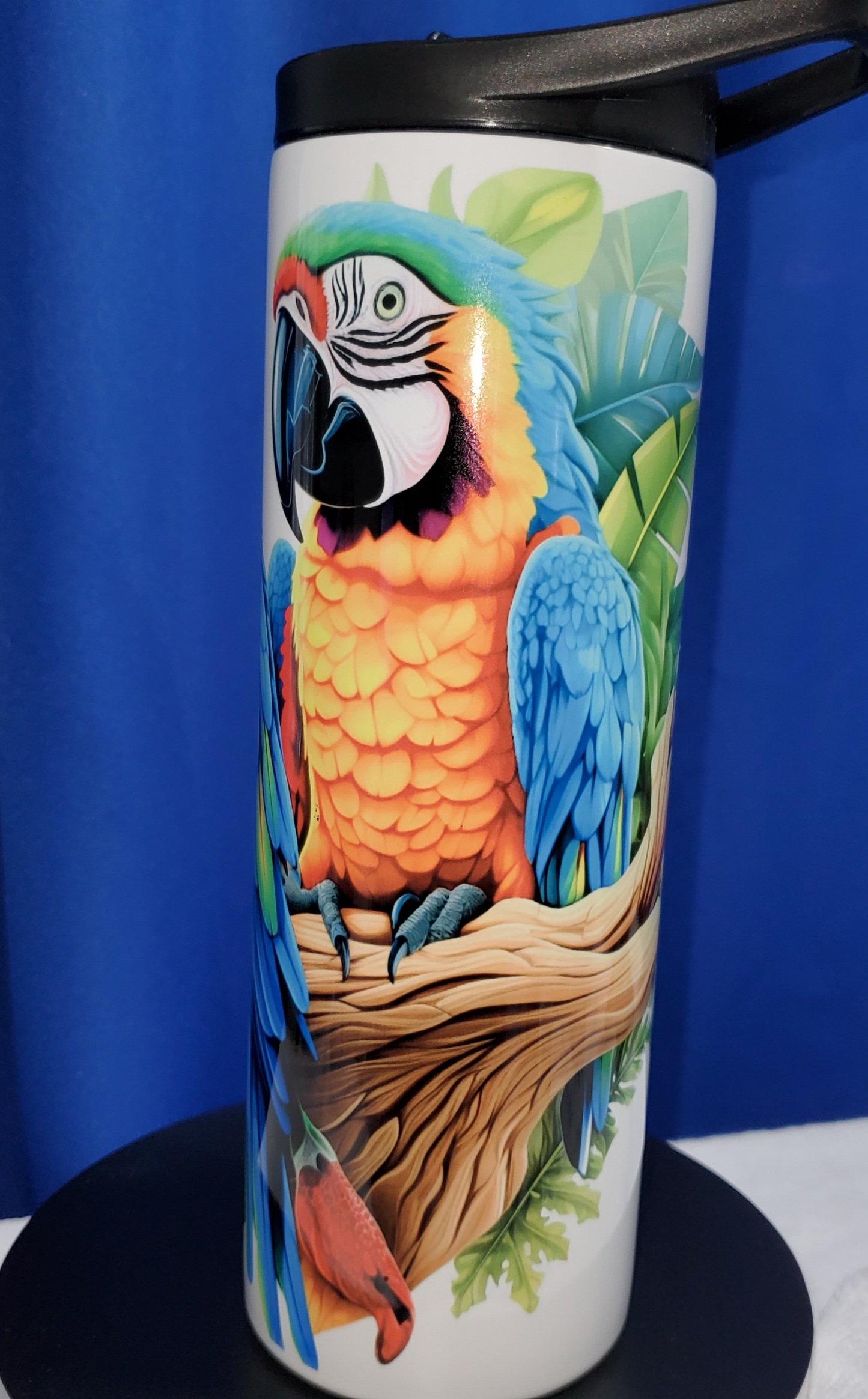 3D Macaw 20 oz Sports tumbler